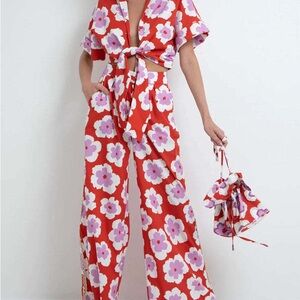 PatBO windflower wide leg pant sz. 6